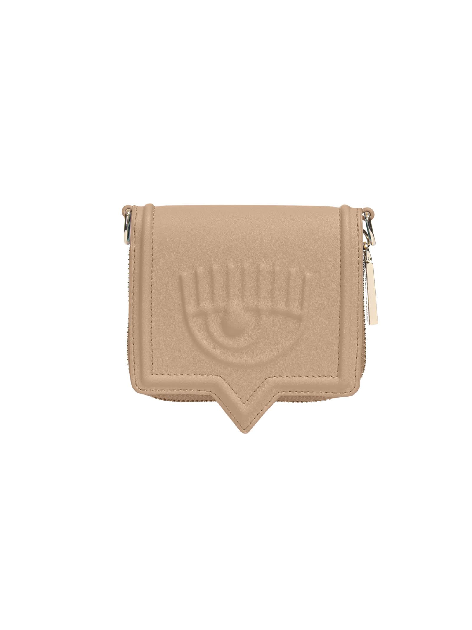 chiara ferragni brown wallet
