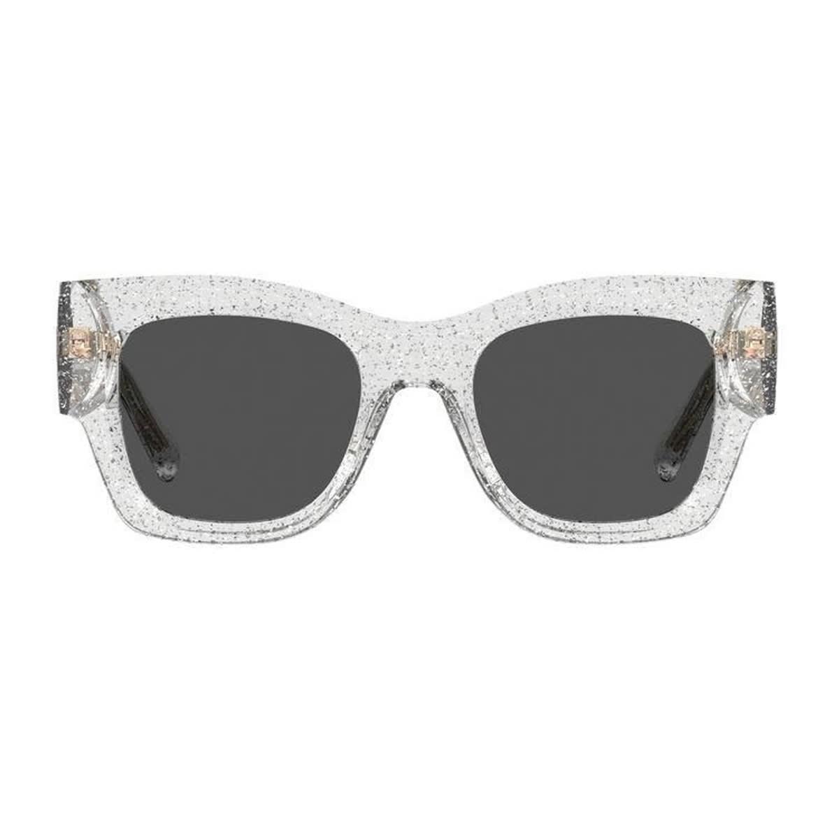 chiara ferragni cf 7023/s mxv/ir glitter slvr sunglasses