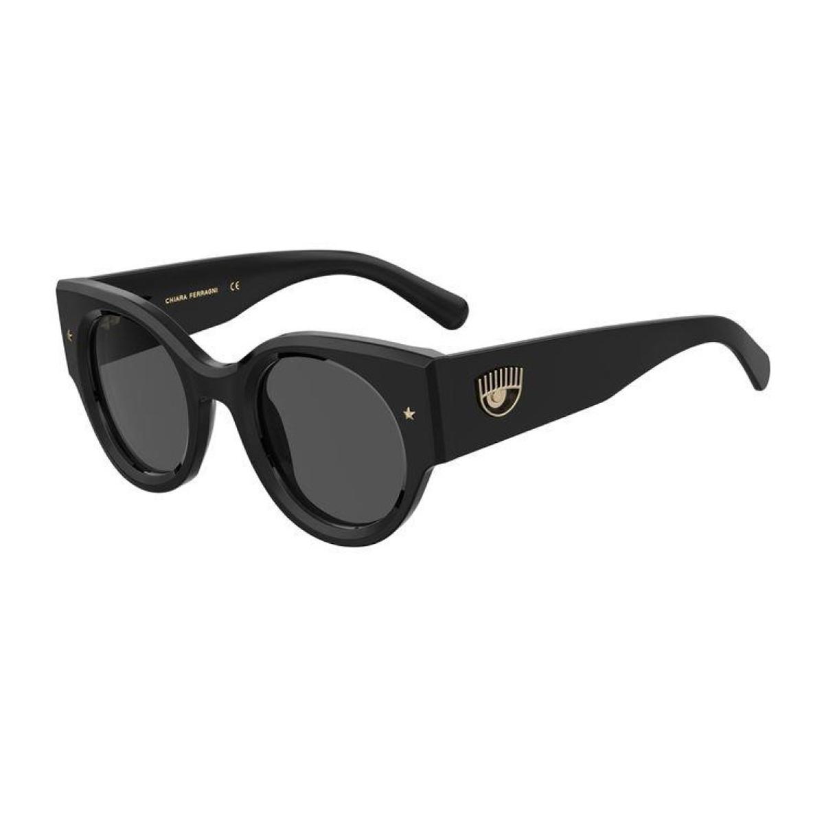 chiara ferragni cf 7024-s 807-ir black nero acetate occhiali sole - women
