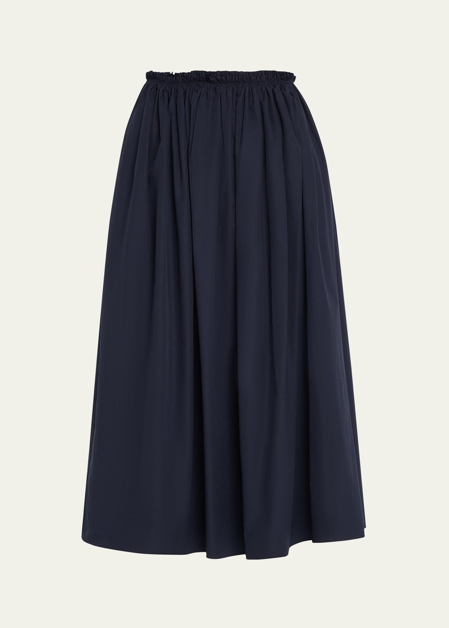 chiara gathered midi skirt