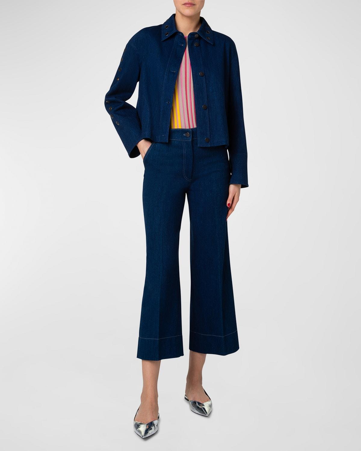 chiara high-rise wide-leg ankle denim pants
