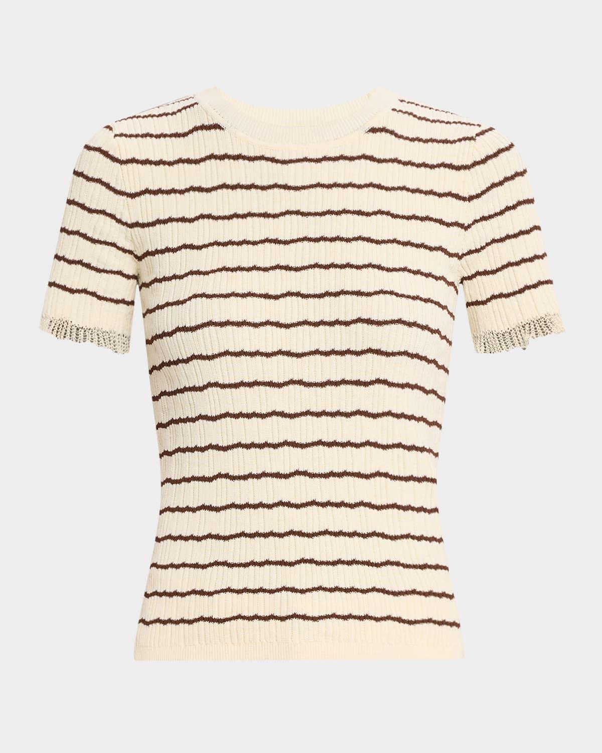 chiara stripe short-sleeve crewneck tee