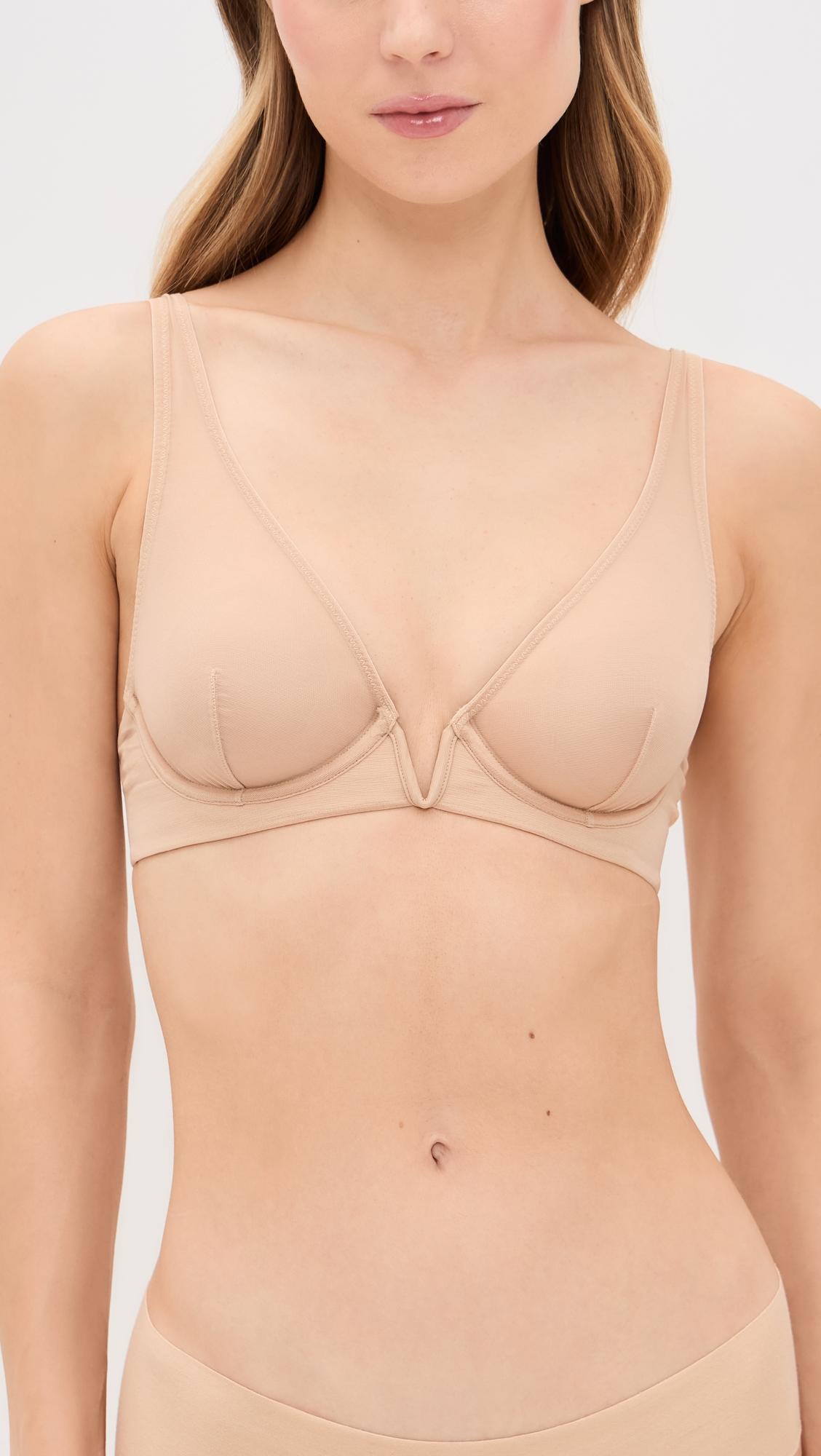 chich mesh plunge underwire bra