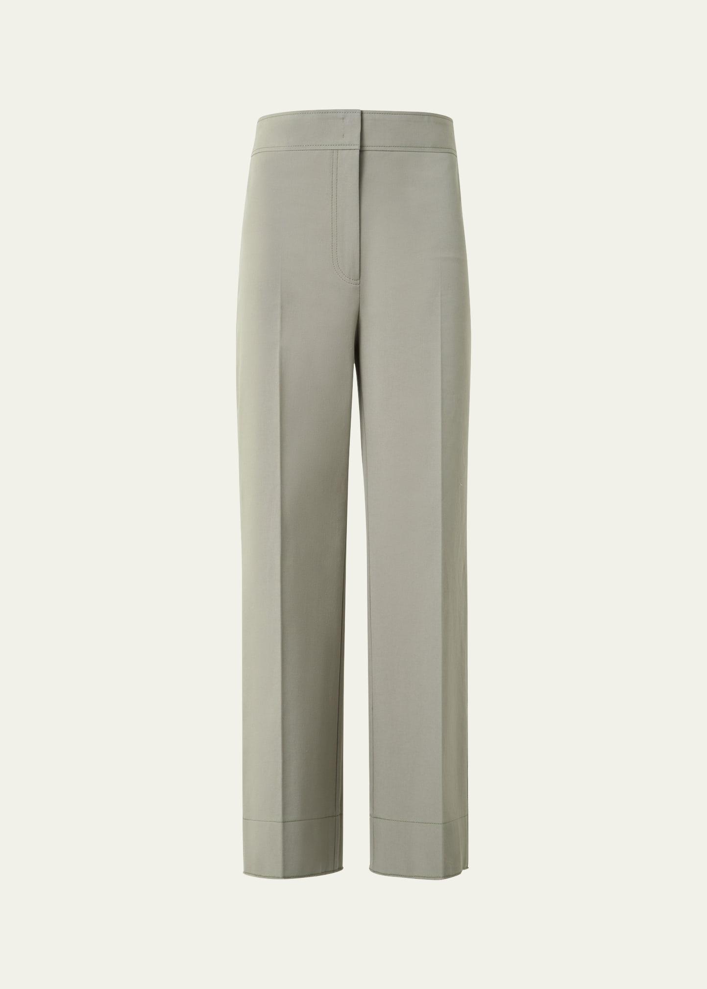 chieko cropped bi-stretch cotton pants