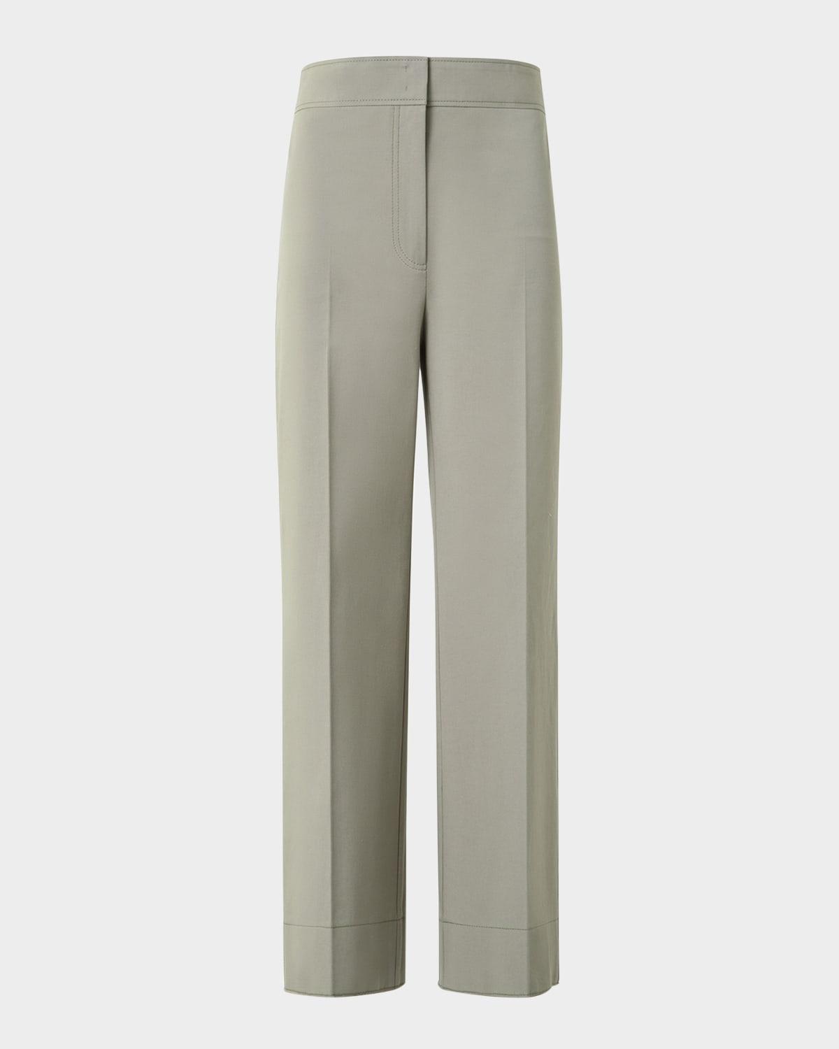 chieko cropped bi-stretch cotton pants