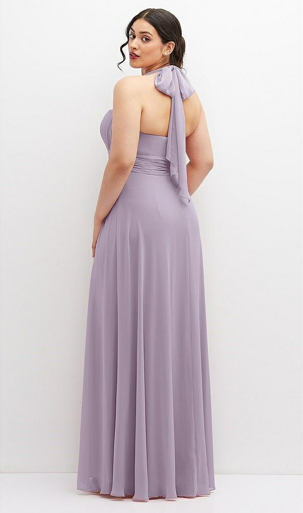 chiffon convertible maxi dress with multi-way tie straps