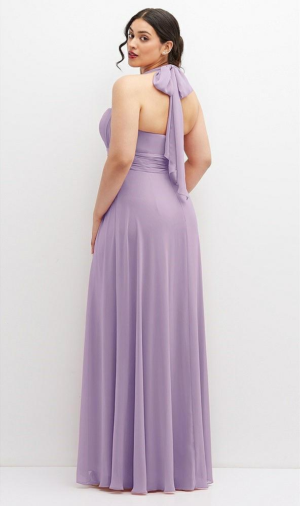 chiffon convertible maxi dress with multi-way tie straps