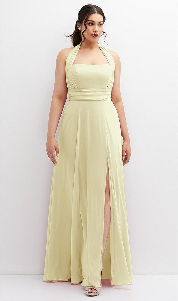 chiffon convertible maxi dress with multi-way tie straps