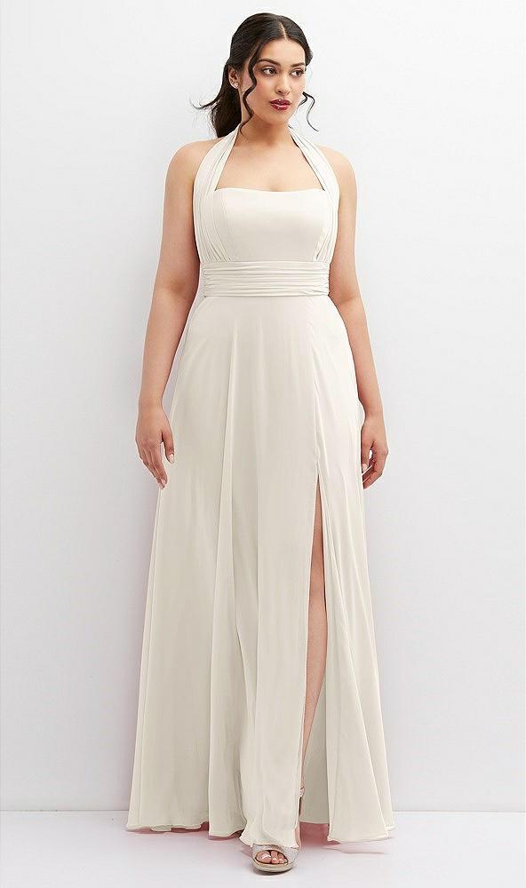 chiffon convertible maxi dress with multi-way tie straps