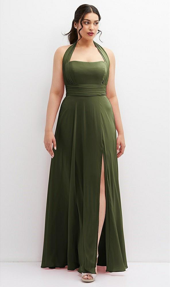 chiffon convertible maxi dress with multi-way tie straps