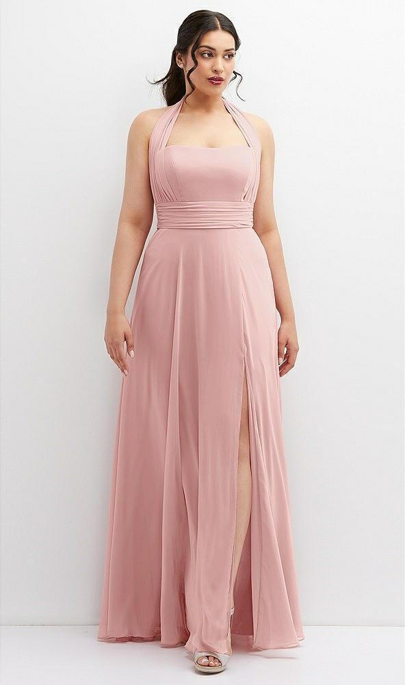chiffon convertible maxi dress with multi-way tie straps
