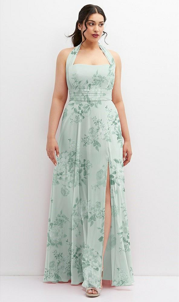 chiffon convertible maxi dress with multi-way tie straps