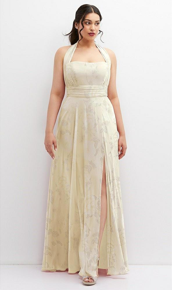 chiffon convertible maxi dress with multi-way tie straps