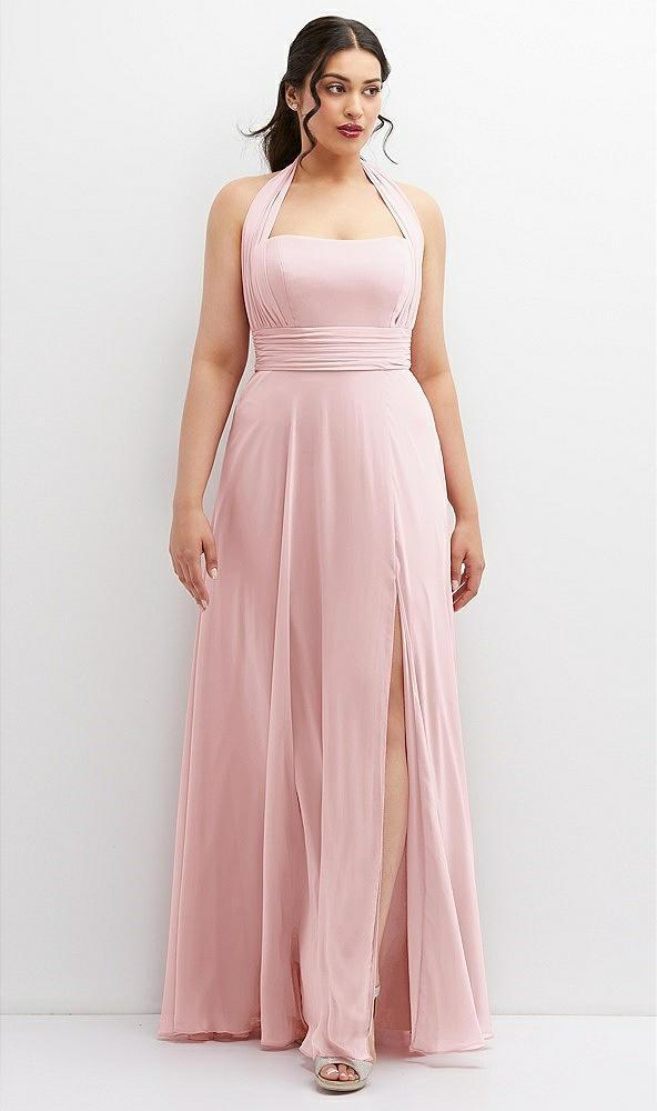 chiffon convertible maxi dress with multi-way tie straps