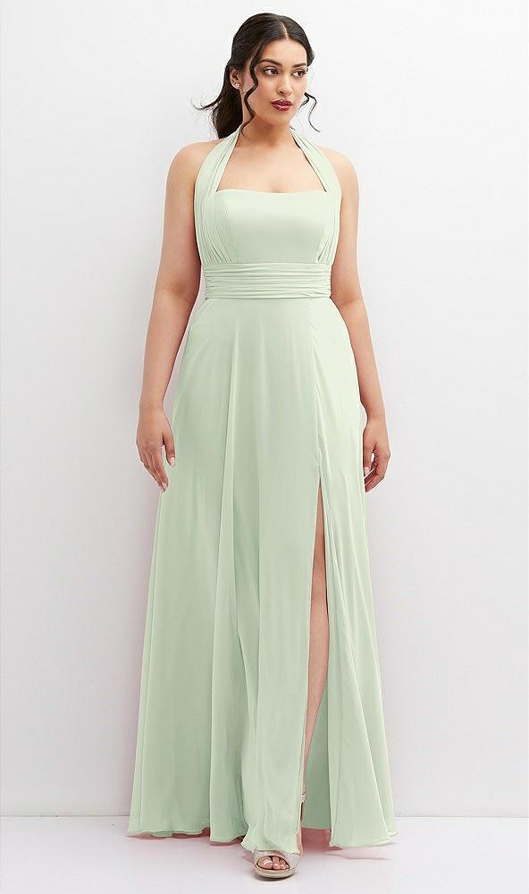 chiffon convertible maxi dress with multi-way tie straps