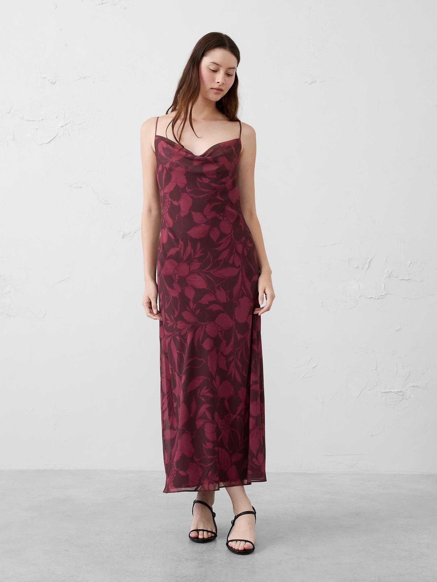 chiffon maxi dress