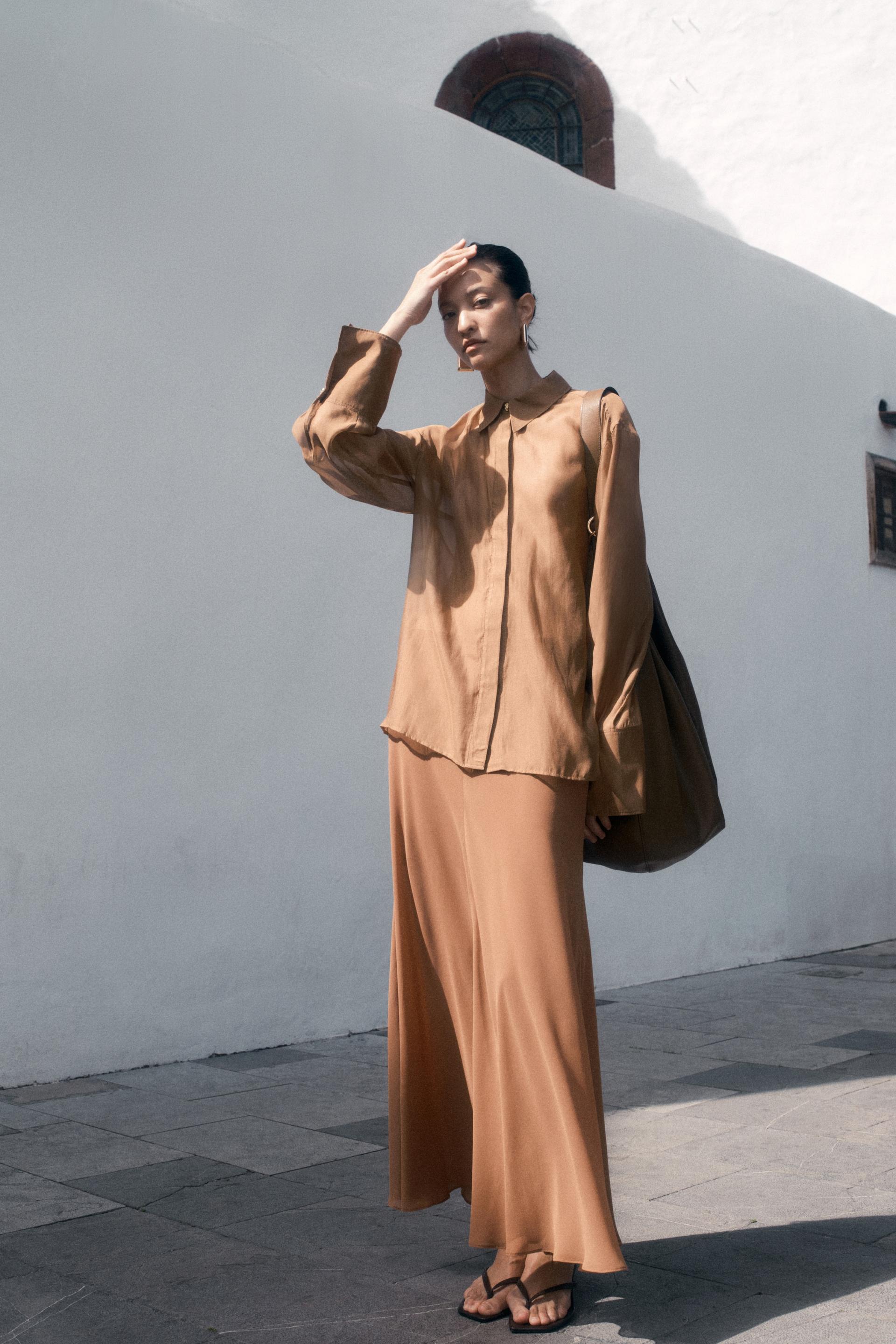 chiffon maxi skirt