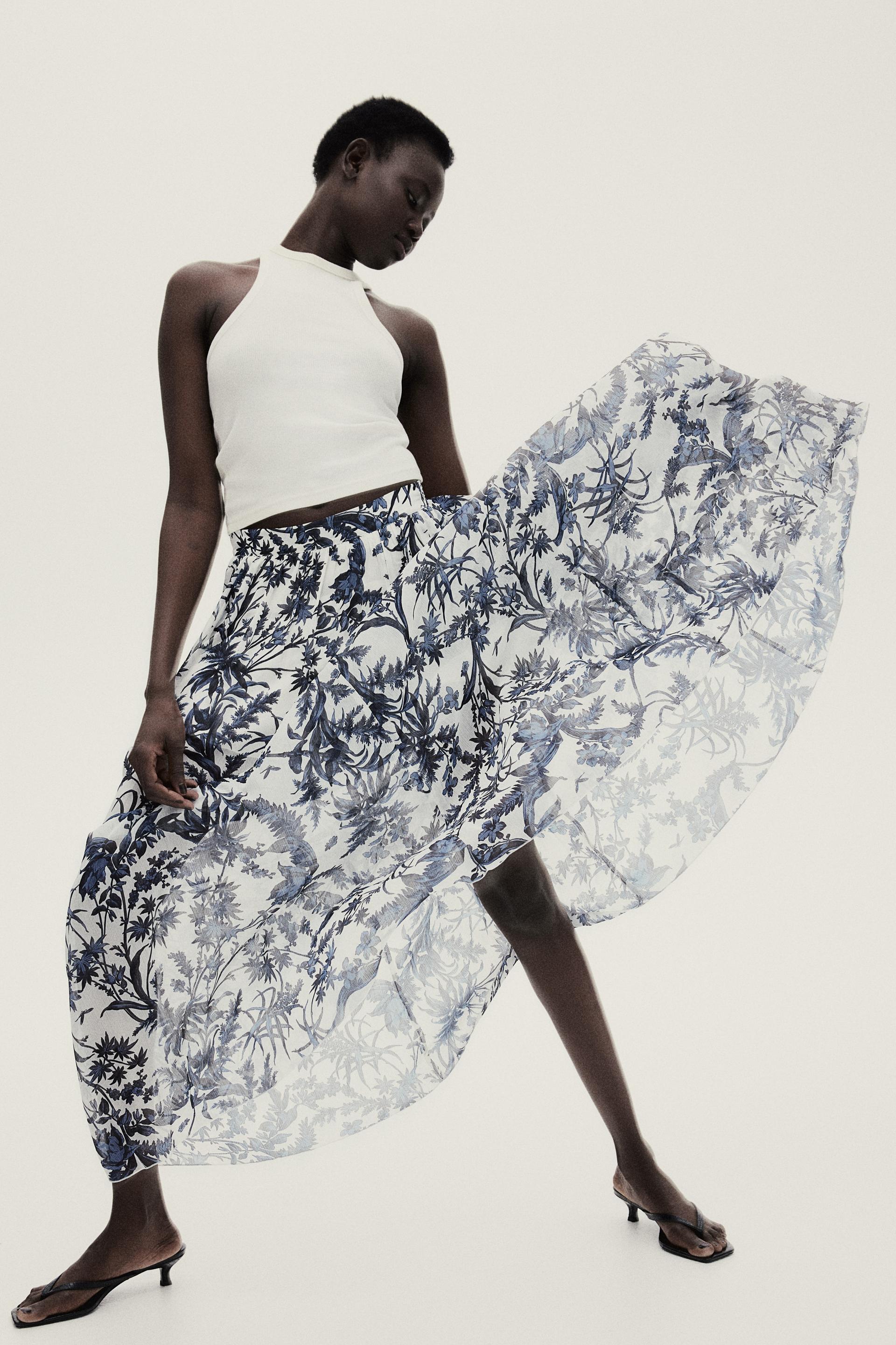 chiffon maxi skirt