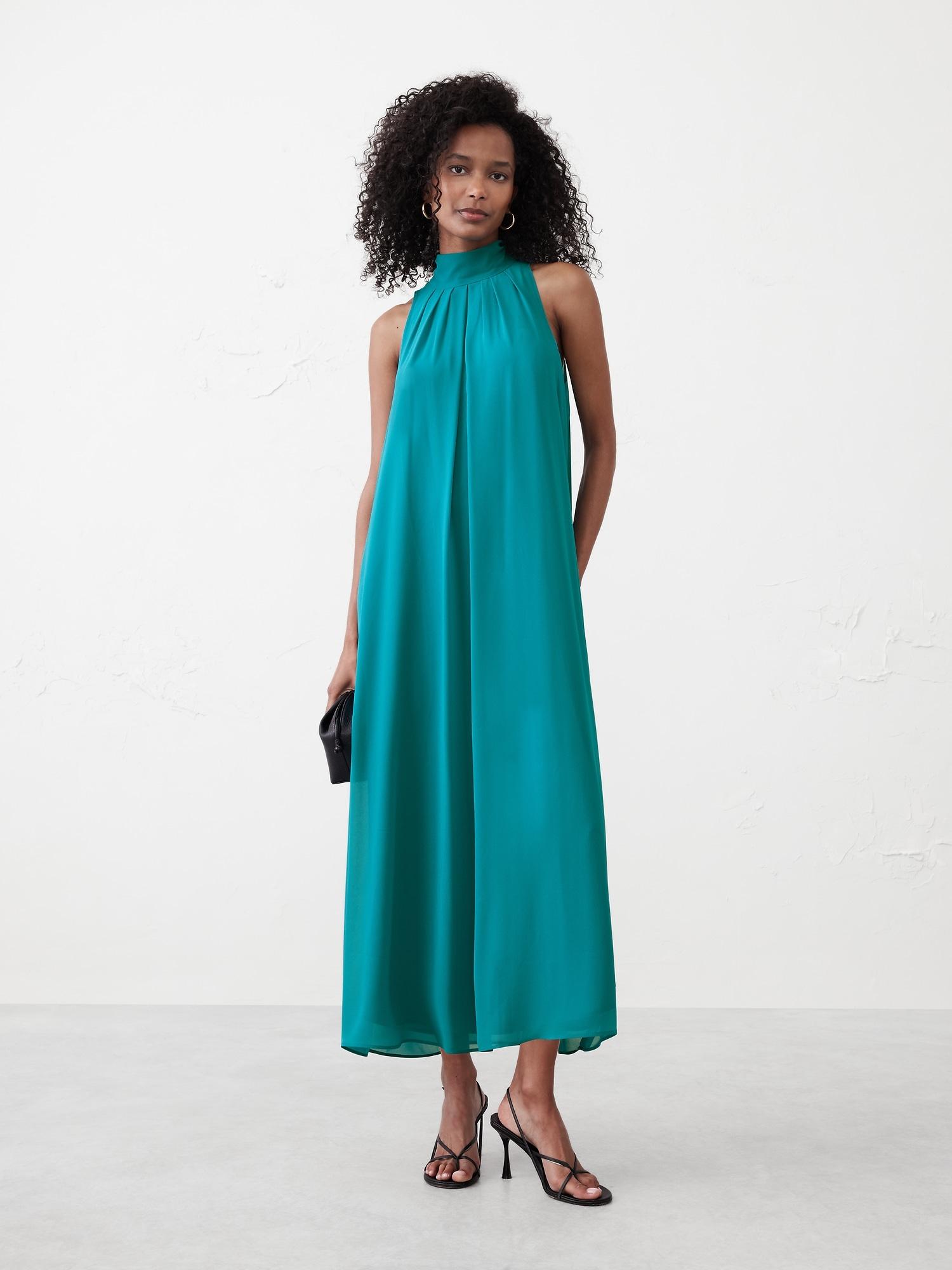 chiffon midi dress