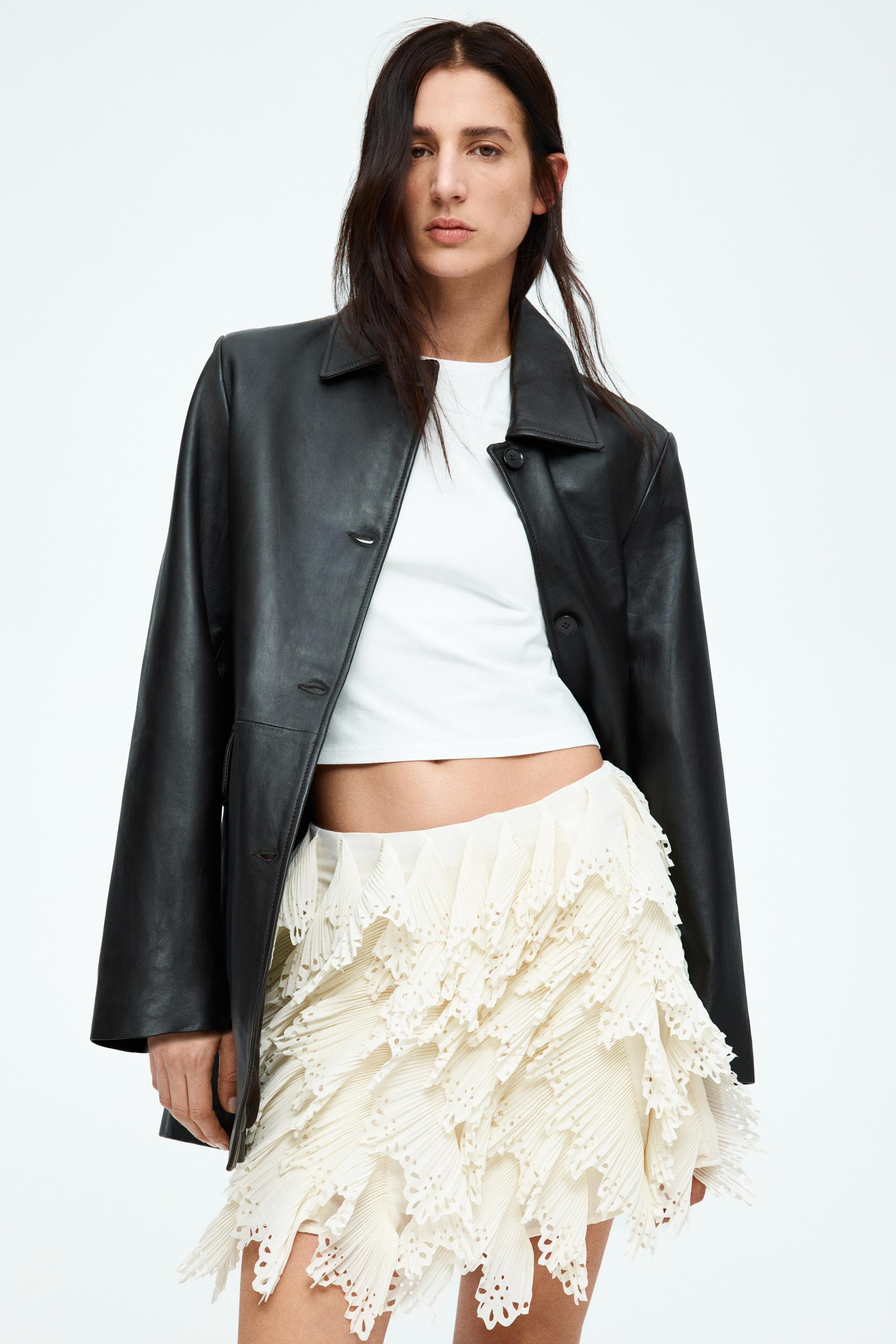 chiffon skirt with flounces