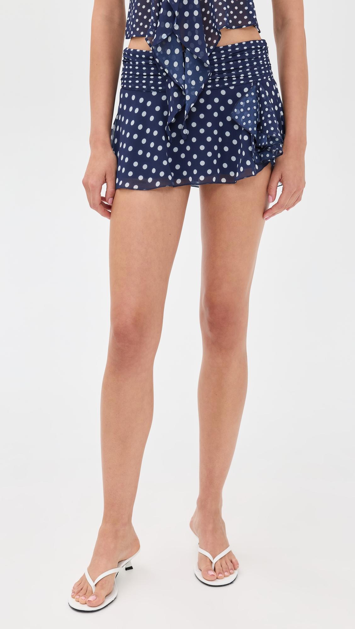 chiffon slit mini skirt