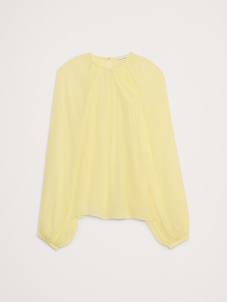 chiffon twist-neck top
