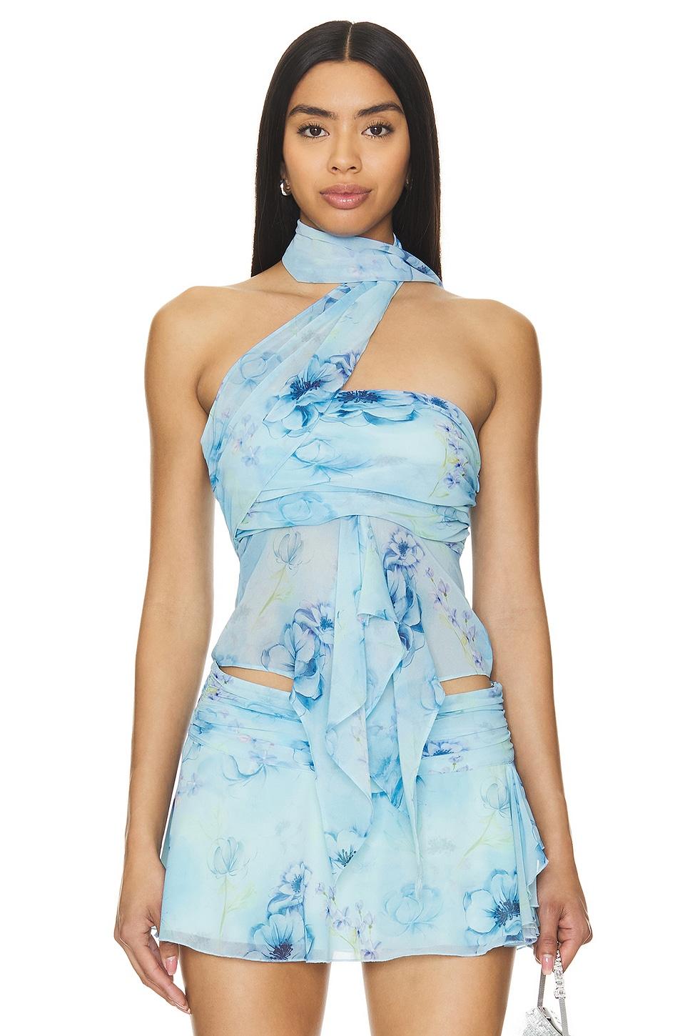 chiffon wrap around top
