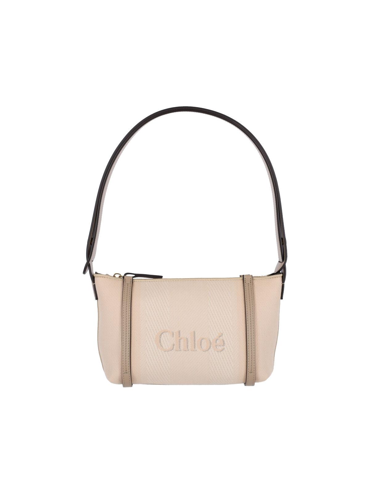 chloè bags beige cotton - women