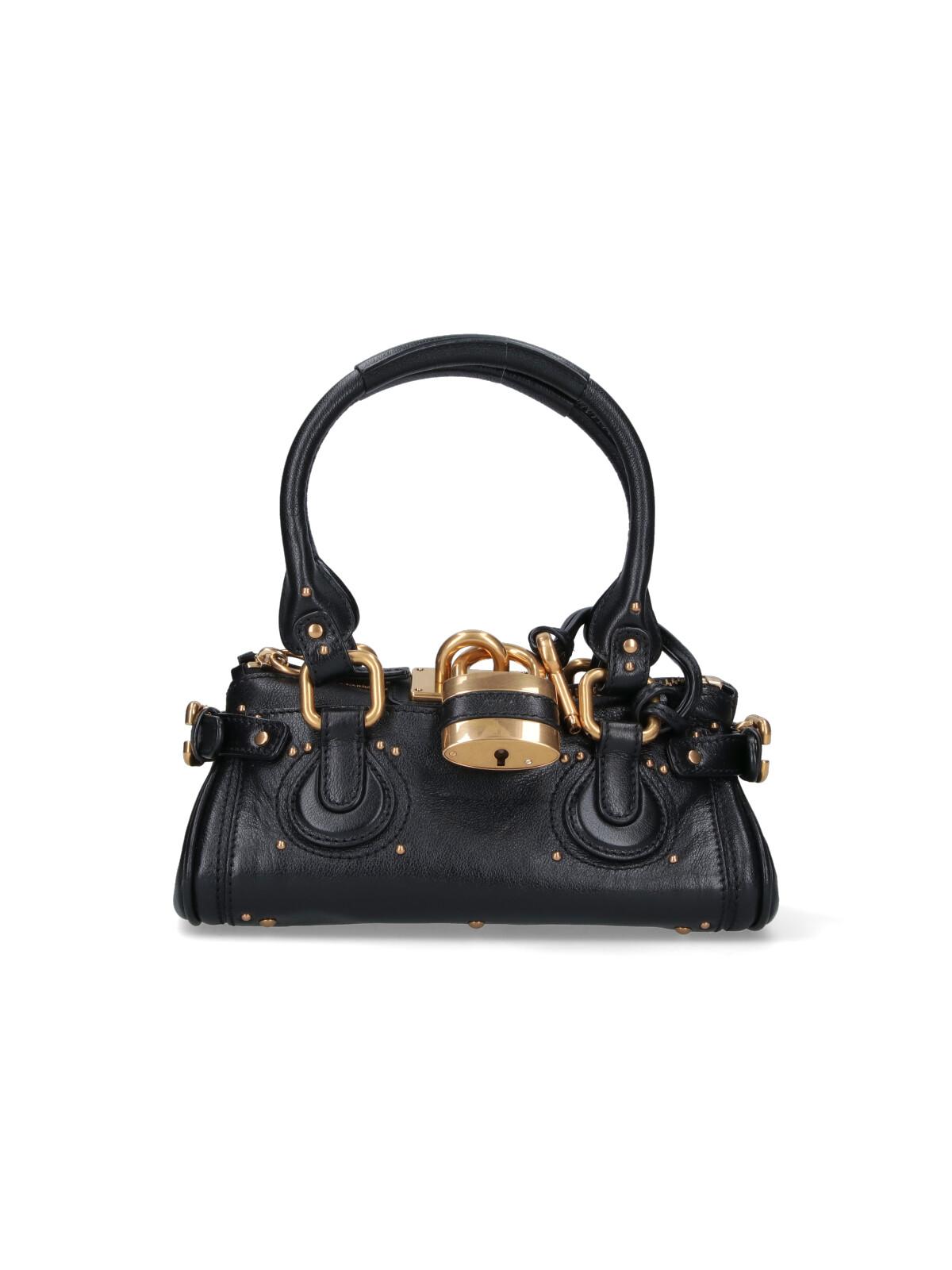 chloè bags black buffalo leather - women