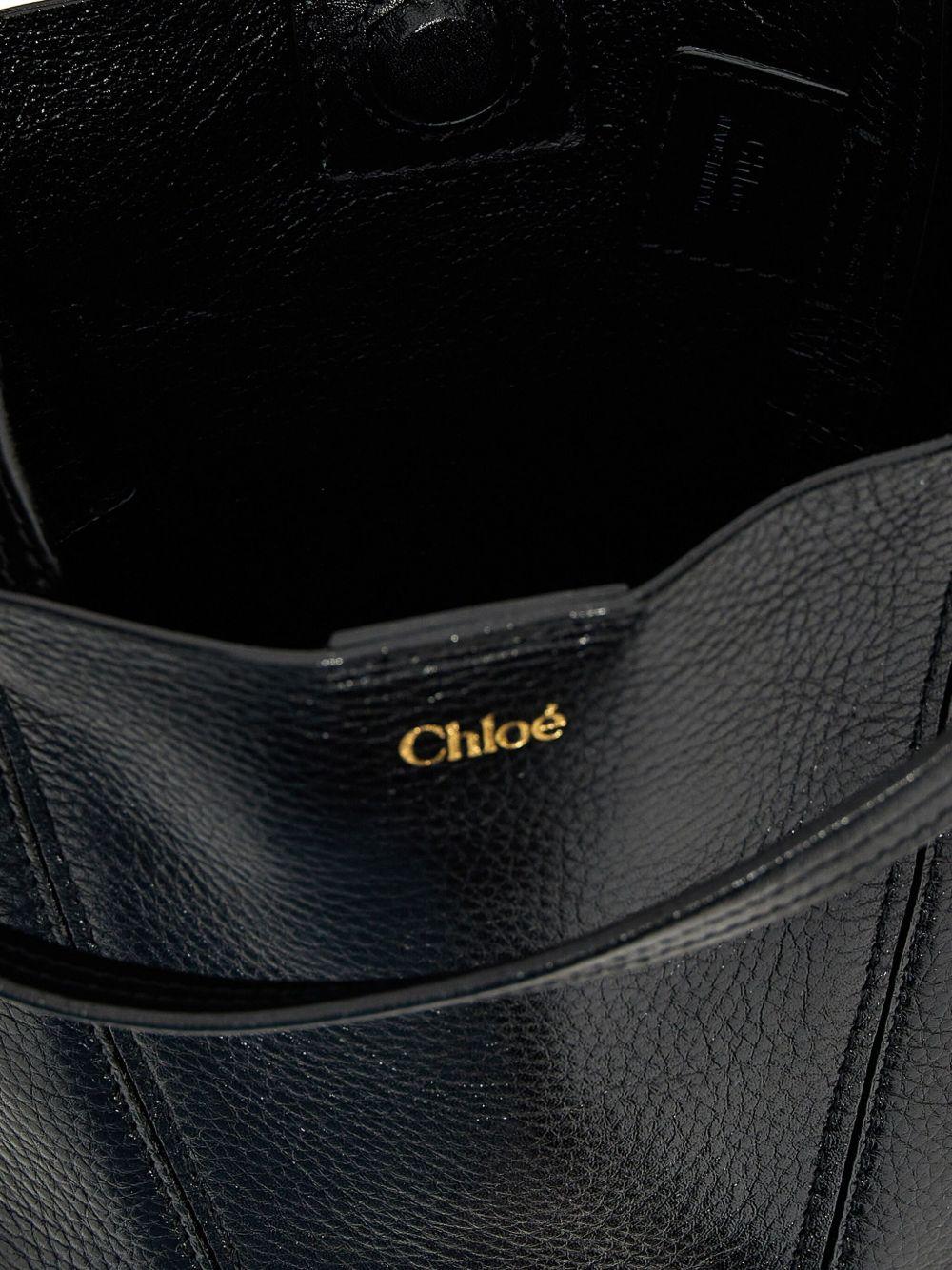 chloè bags black leather cow - women