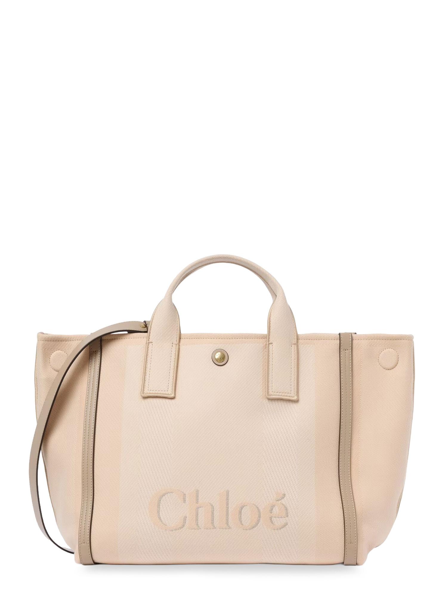 chloè bags blushy beige cotone - women