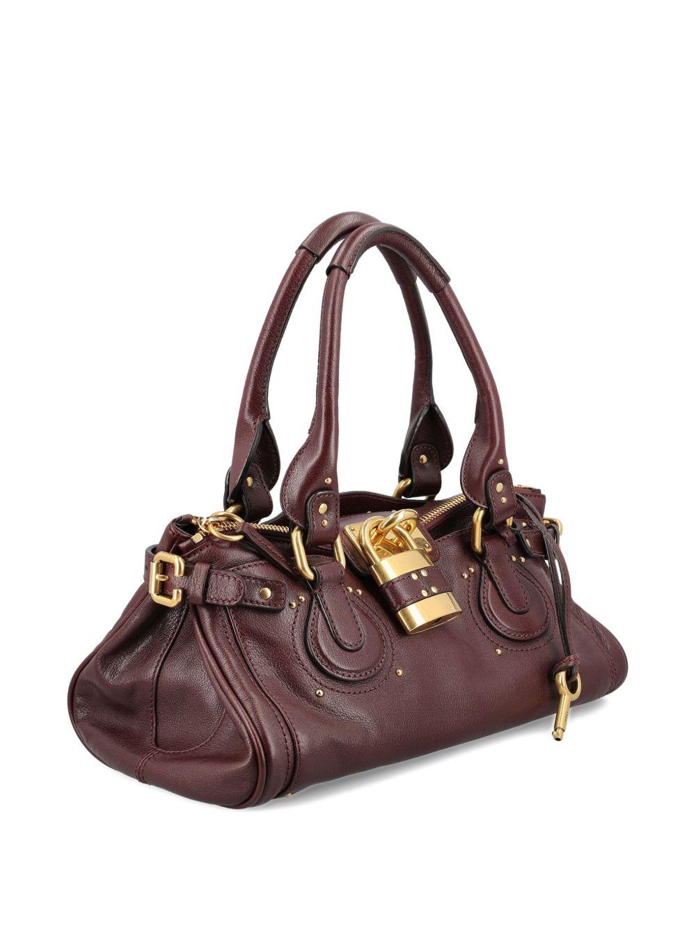 chloè bags bordeaux leather lamb - women