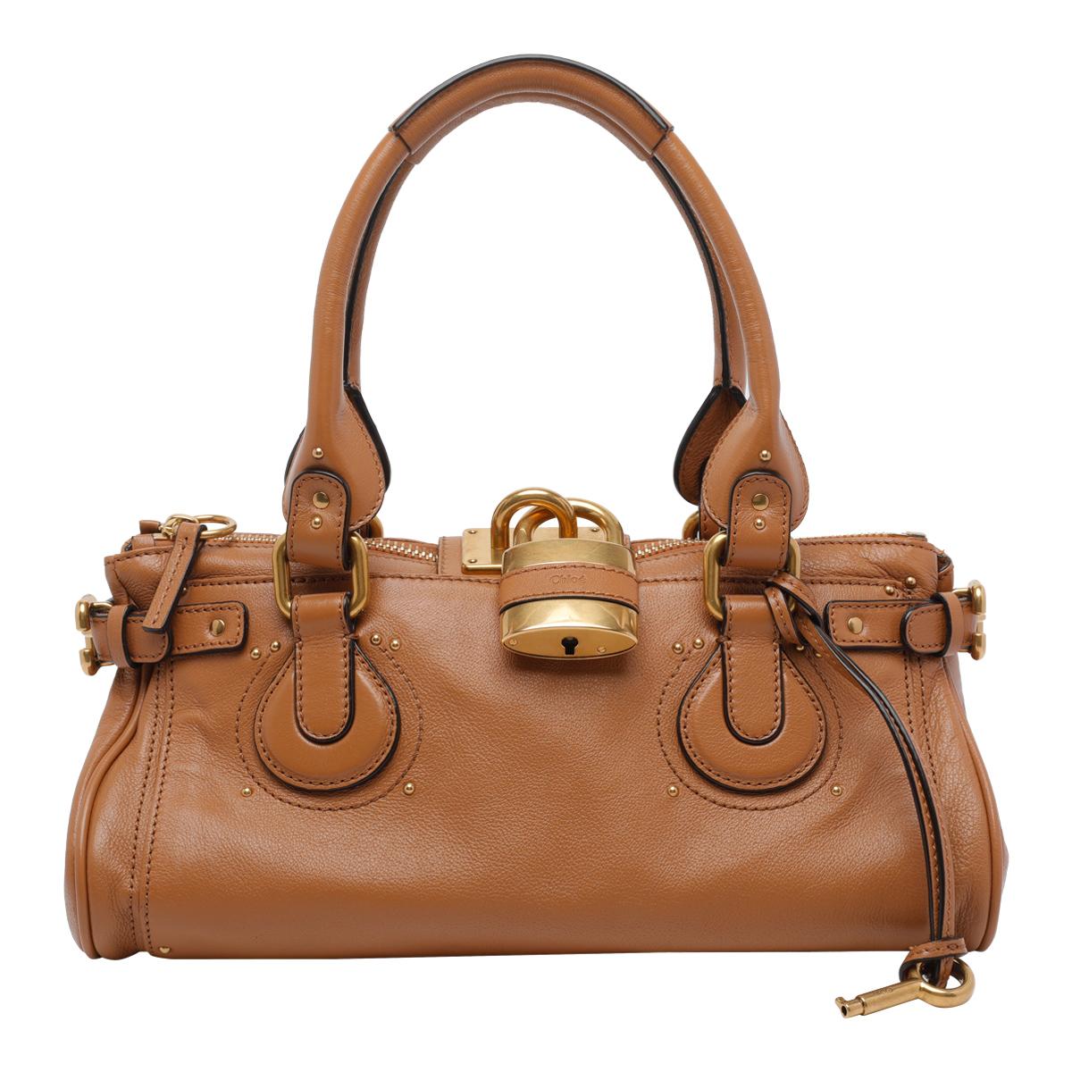 chloè bags brown buffalo leather - women