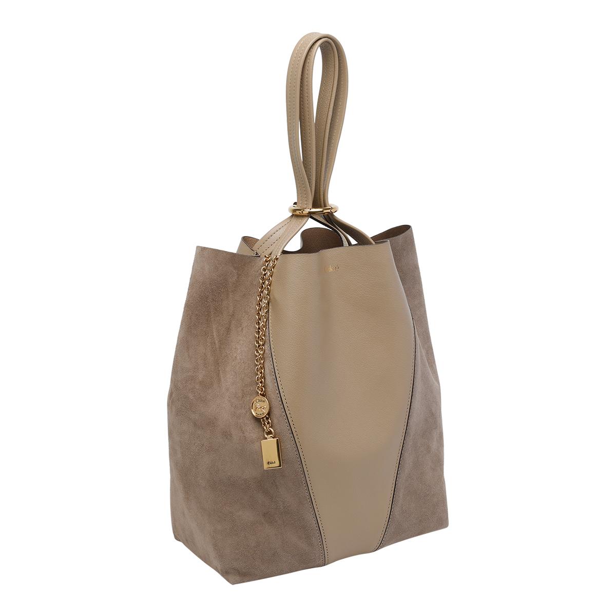 chloè bags brown buffalo leather - women