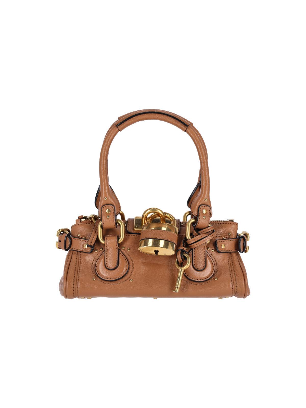 chloè bags brown buffalo leather - women