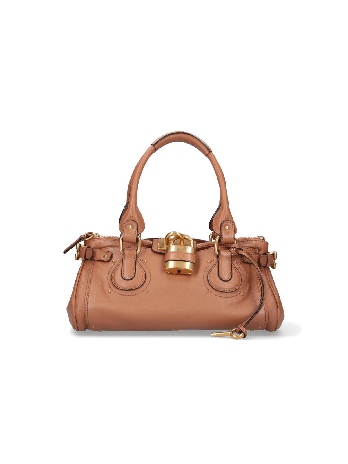 chloè bags brown buffalo leather - women