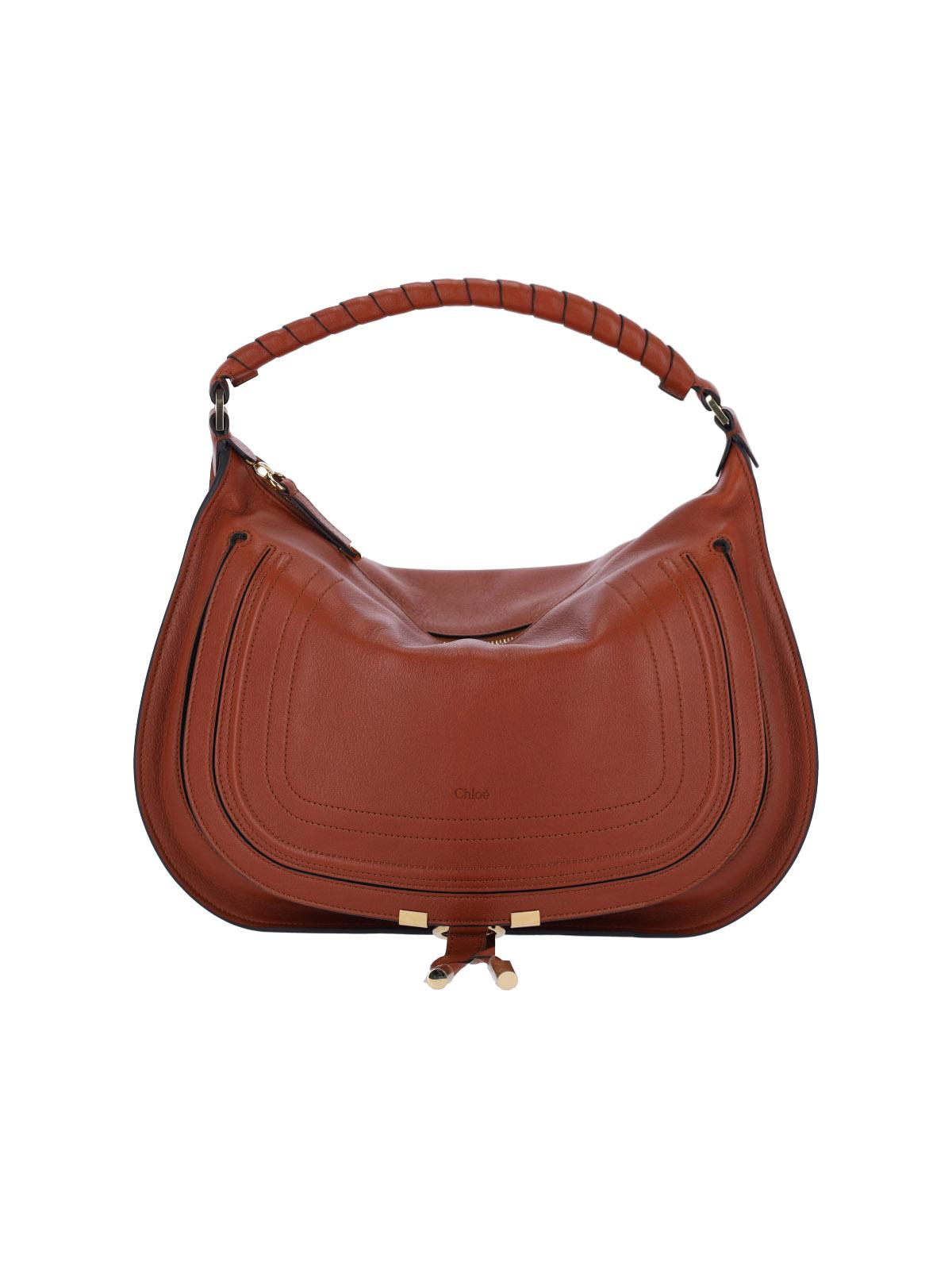 chloè bags brown calf leather - women