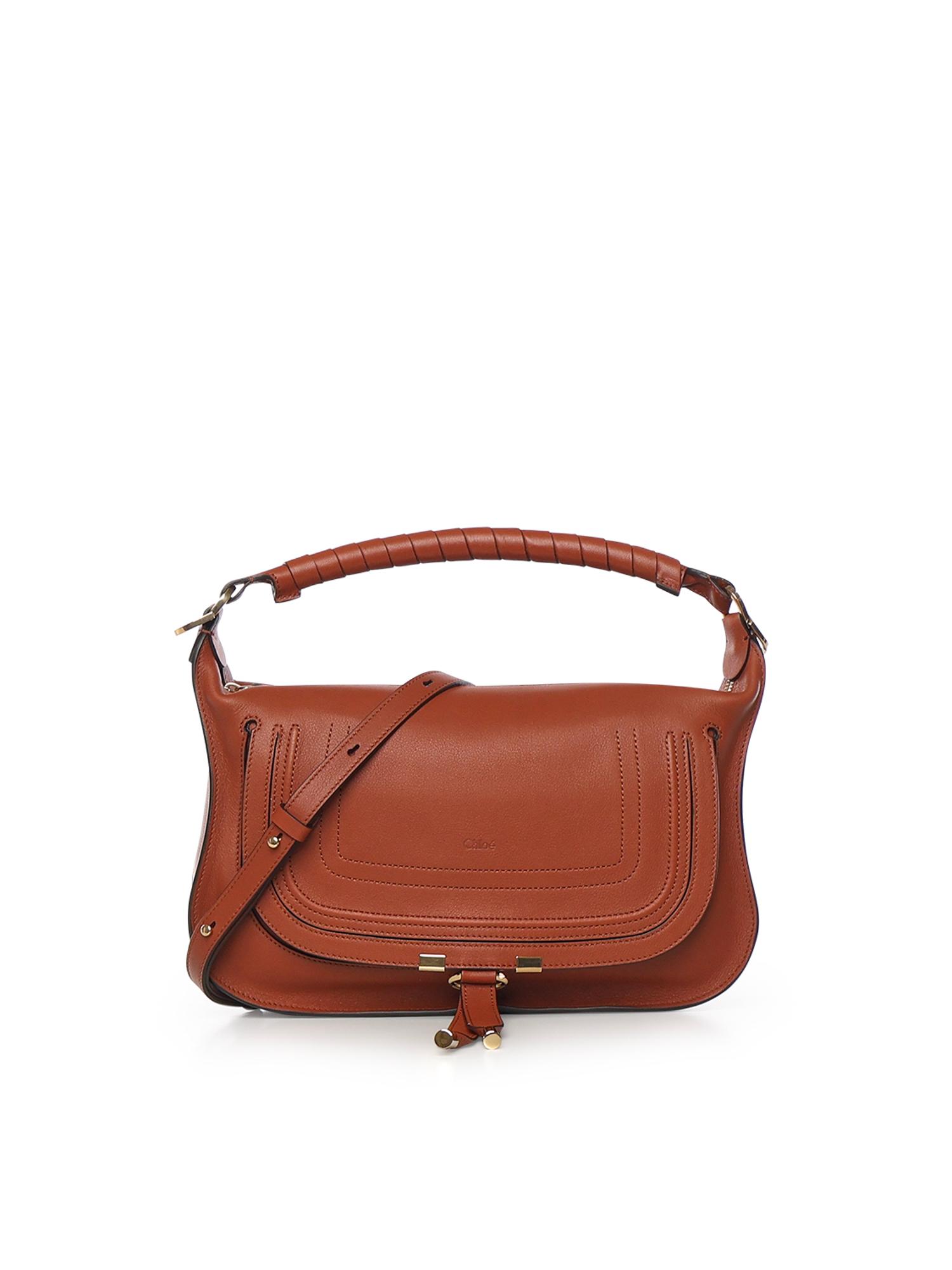 chloè bags clay brown leather - women
