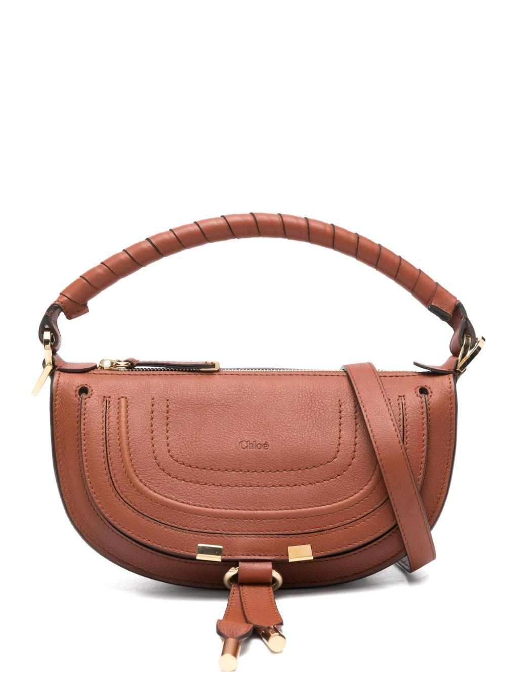 chloè bags leather brown calf - women