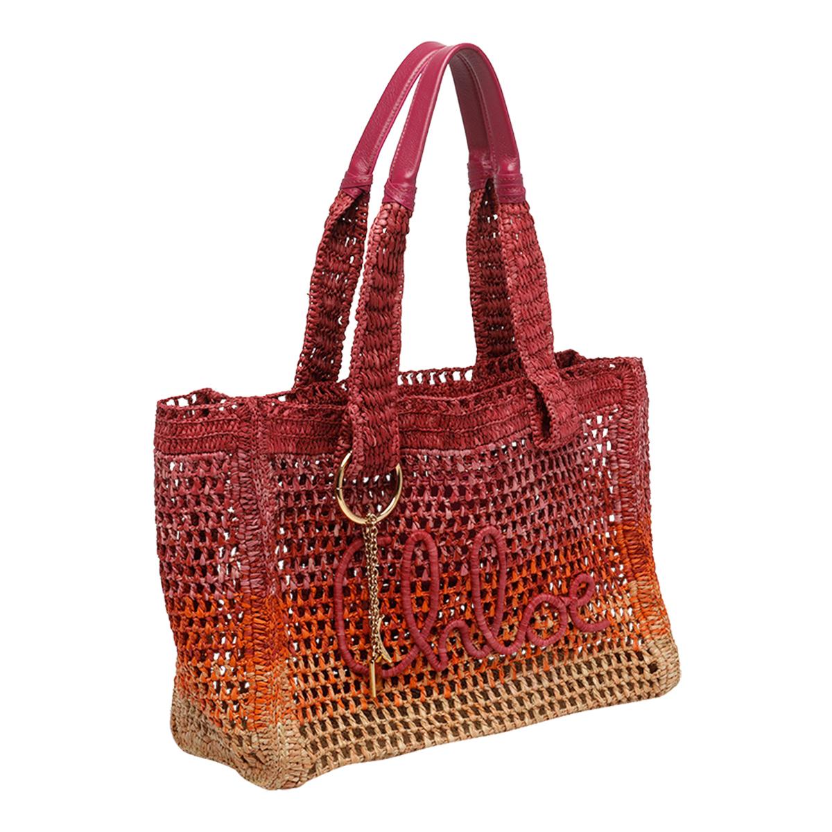 chloè bags multicolour raffia - women