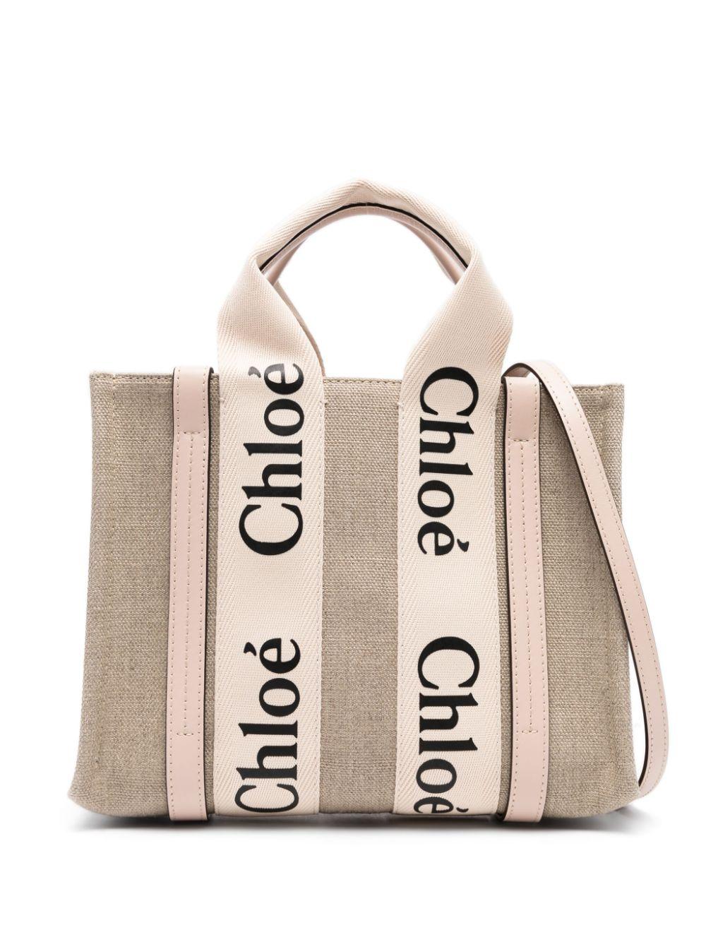 chloè bags powder linen - women