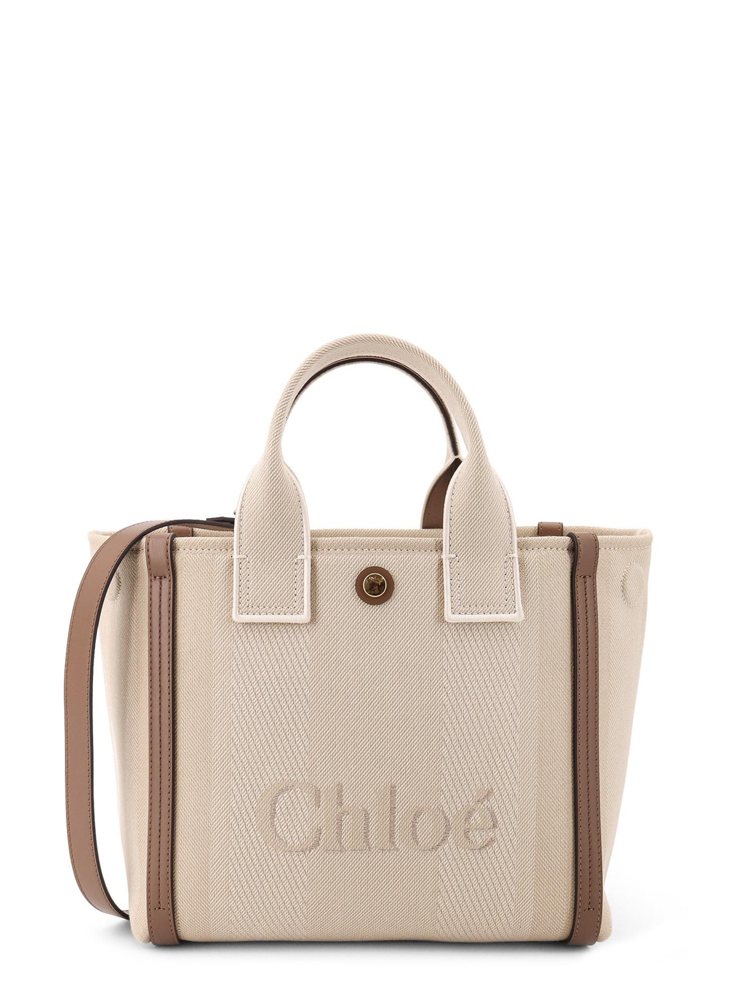chloè bags vegetal beige cotone - women