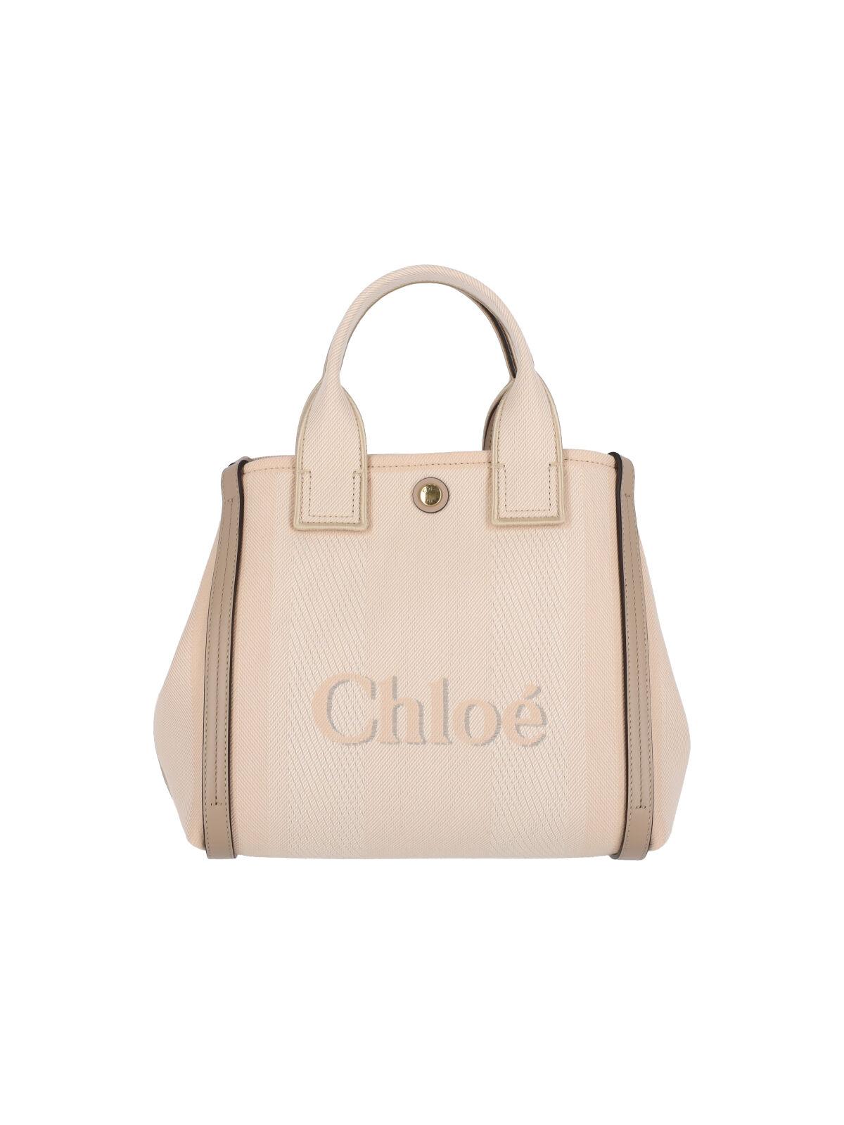 chloè bags white cotton - women