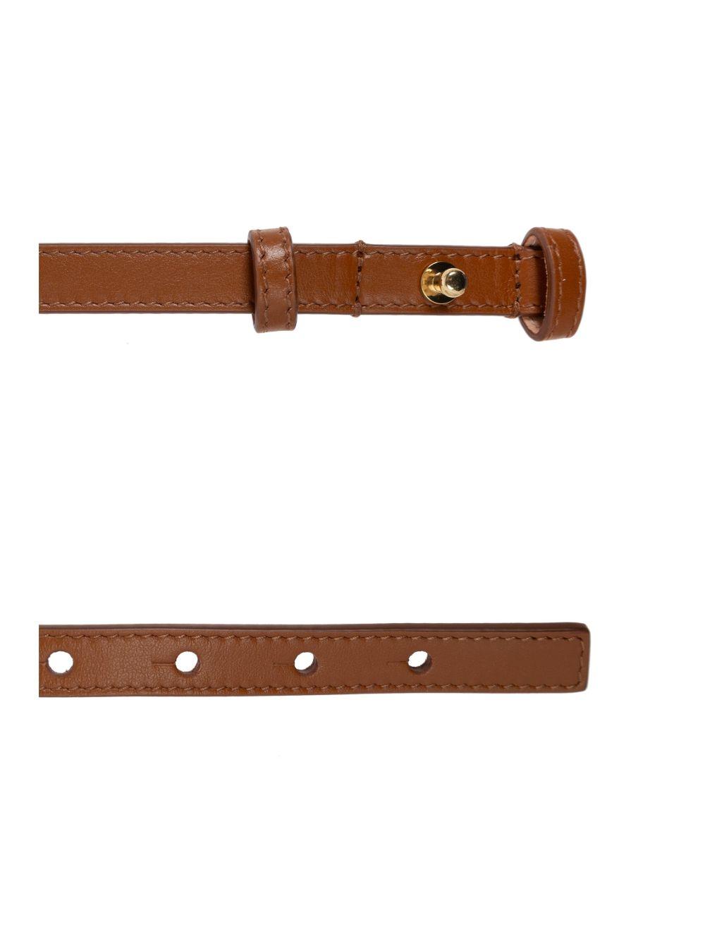 chloè belts leather brown - women