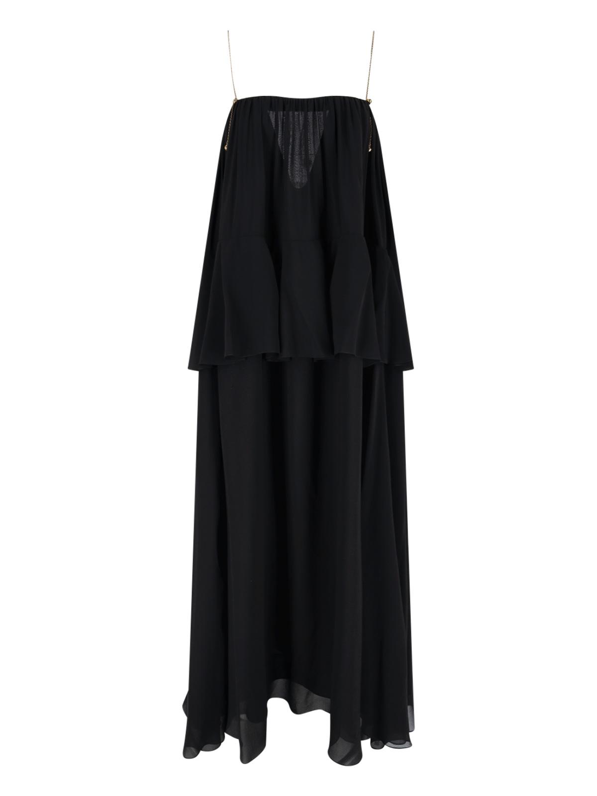 chloè dresses black silk - women
