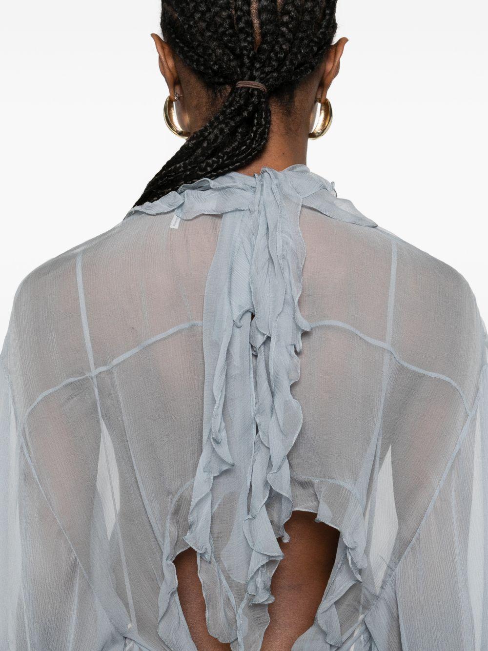 chloè dresses clear blue silk - women