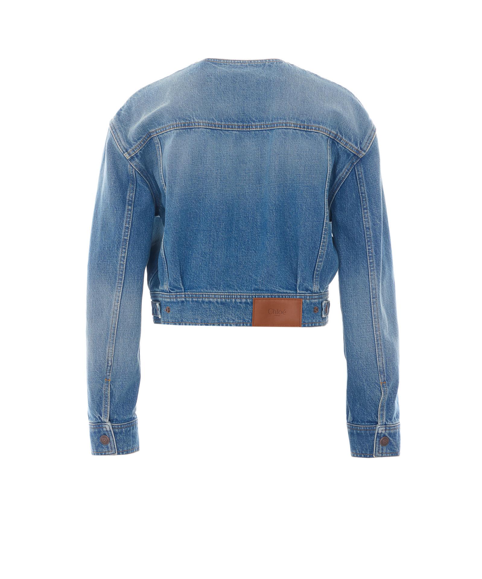 chloè jackets blue cotton - women