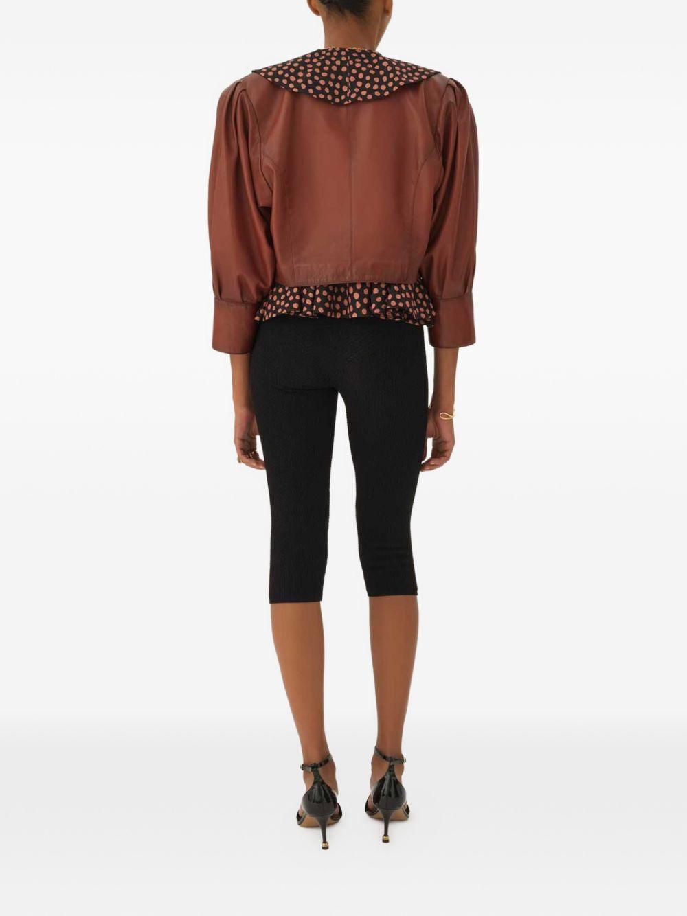 chloè jackets brown leather lamb - women