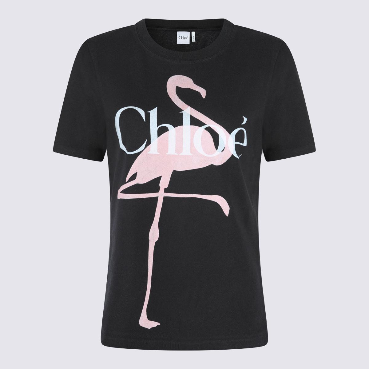 chloè t-shirts and polos ash black _co - women