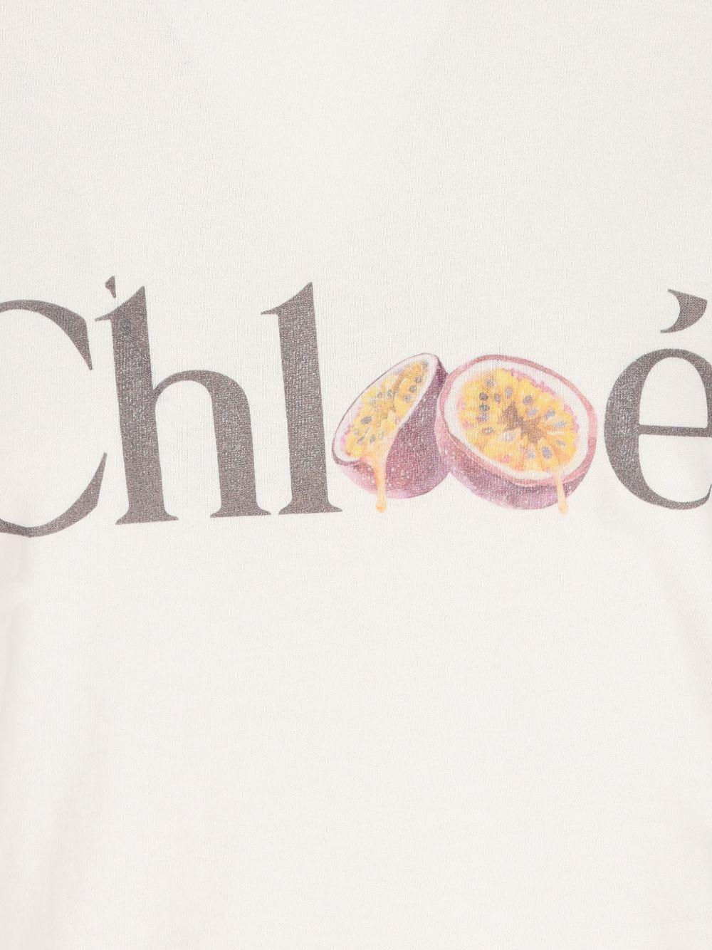 chloè t-shirts and polos white cotton - women